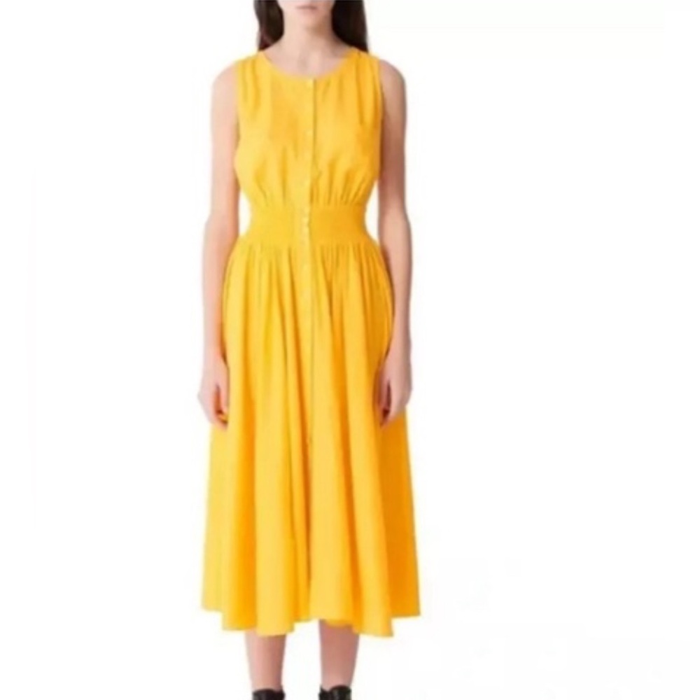 Maje Yellow Halter Jaune Dress.